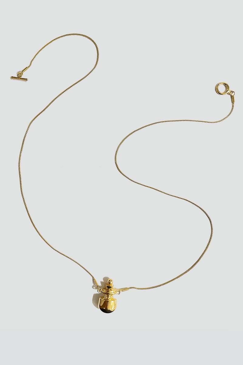MM Druck Perfume Bottle Necklace - 18k Gold Vermeil 