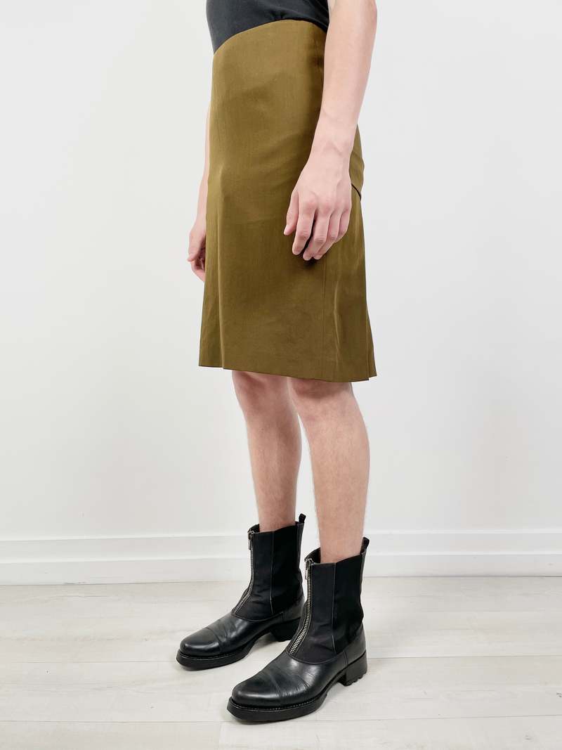 Jean Paul Gaultier Femme Vintage Pleated Back A-Line Skirt