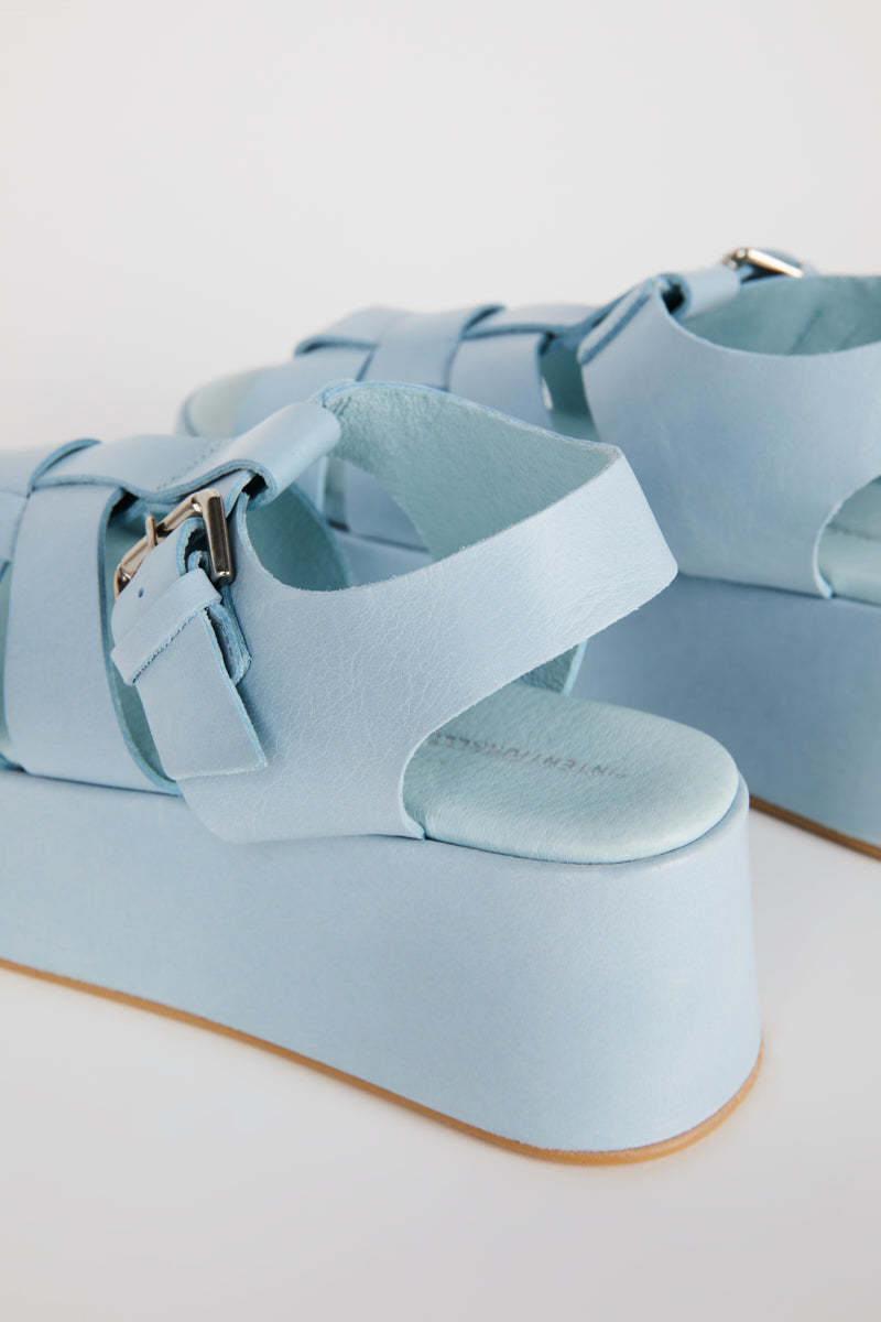 "INTENTIONALLY __________." Go Flatform Sandal - Celeste