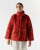 Delfina Balda Basic Colors Cropped Puffer Jacket in Rust - Thumbnail 1
