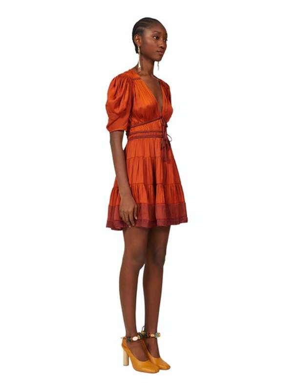 knee length dresses for ladies Ulla Johnson Azaria Dress in Agate