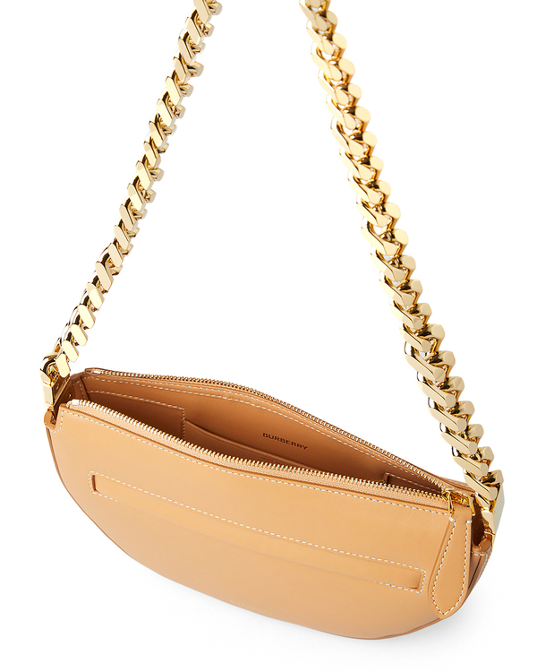 Burberry Olympia Mini Leather Shoulder Bag - Beige | Garmentory