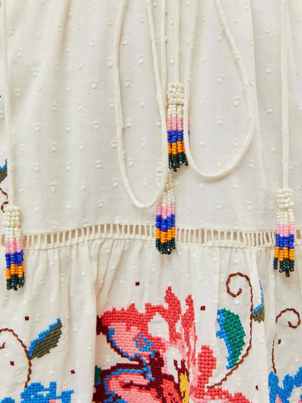 oceanus mini dress Shop Arizona Beaded Mini Dress White