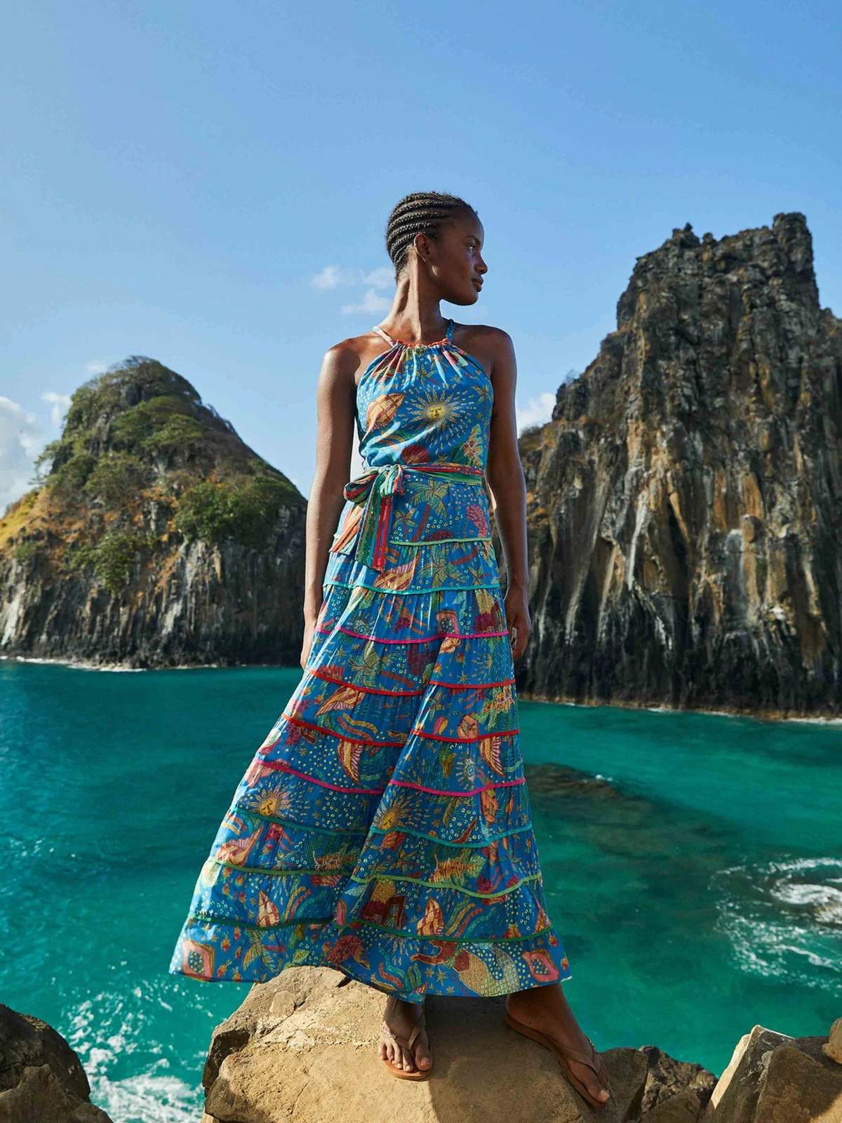 Farm Rio Maxi Dress - Ocean Stories