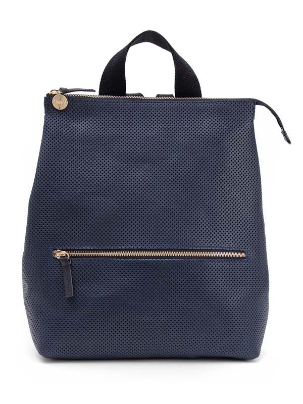 Clare V Remi Backpack Navy Perforated Leather - rare! Clare V. Remi Backpack - Navy Perf | Garmentory main image 2