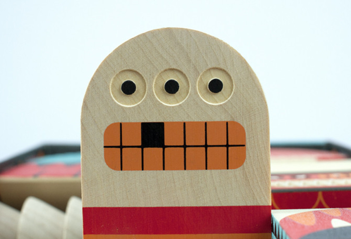 Uncle Goose Stack and Scare! Rodney Monster Block Set Garmentory