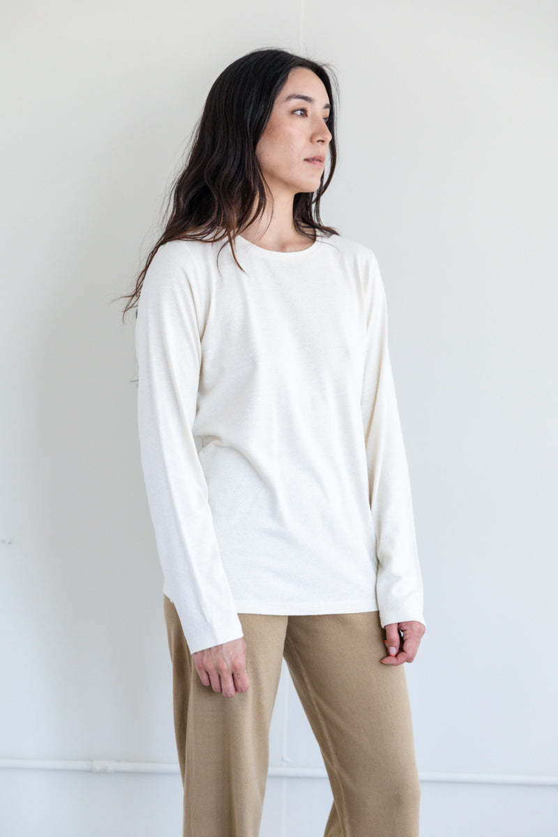 Baserange WILD SILK LONG SLEEVE TEE - white | Garmentory