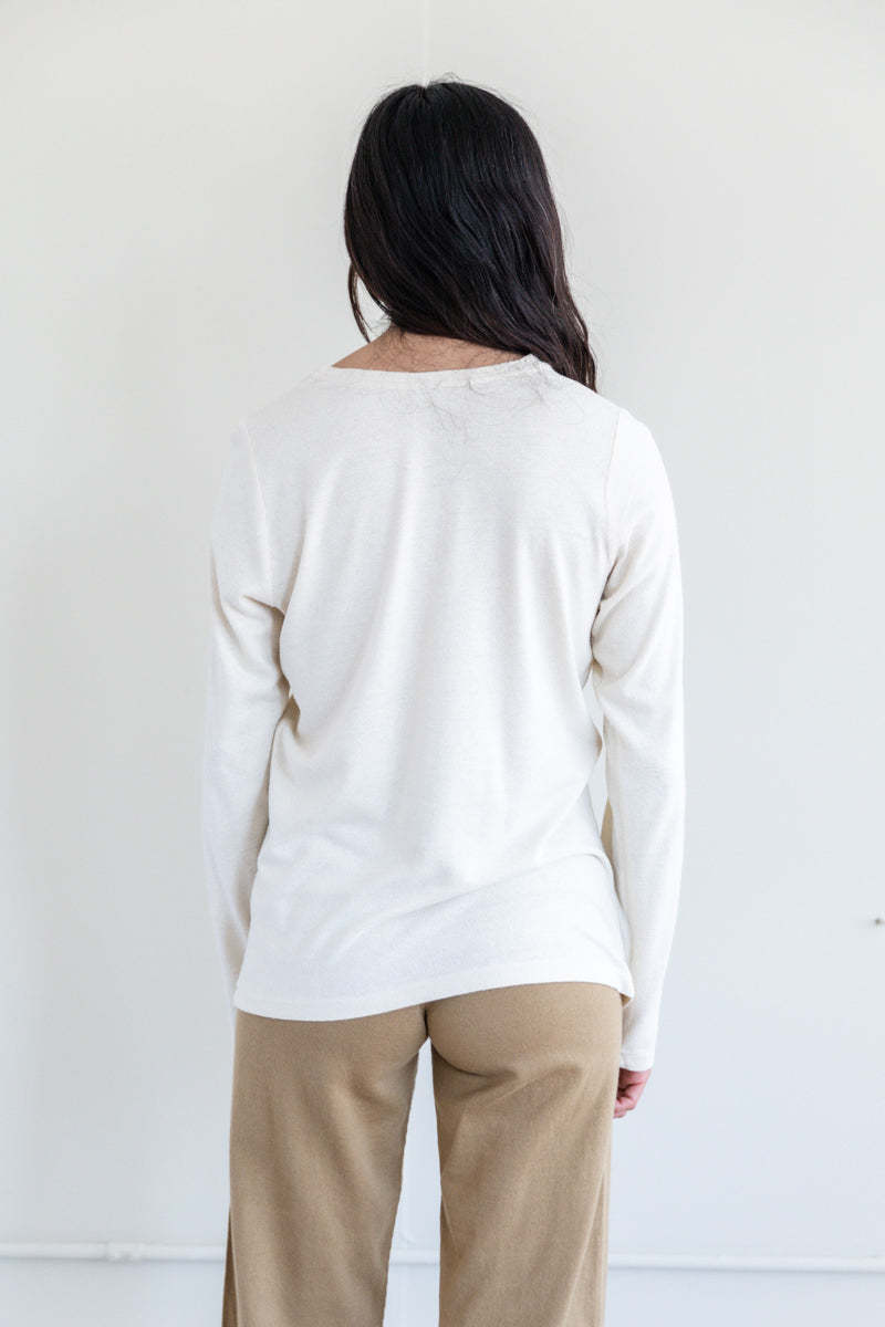 トップス baserange Long Sleeve Tee wild silk Silk Long Sleeve Tee in Assortment | Wild silk jersey | en