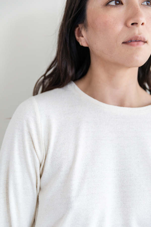 Baserange WILD SILK LONG SLEEVE TEE - white | Garmentory