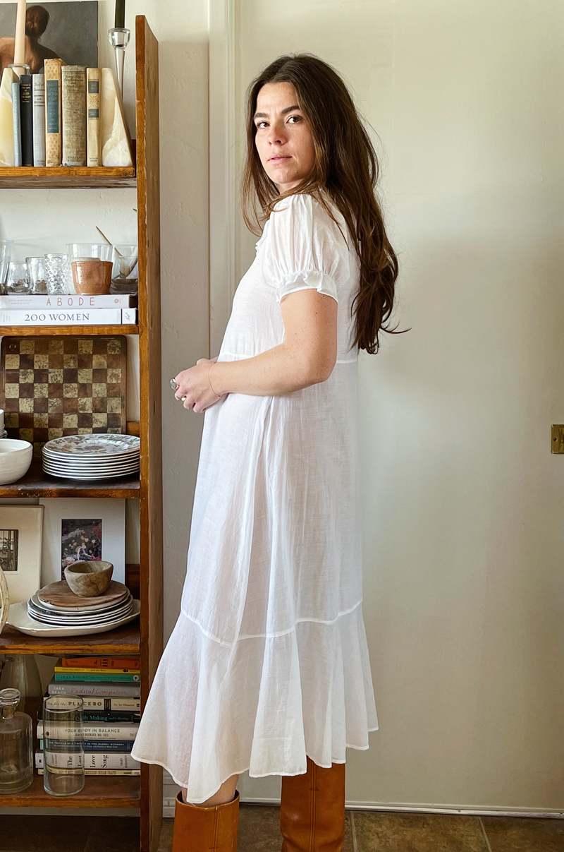 Ludlow Vintage Cotton Ruffle Dress