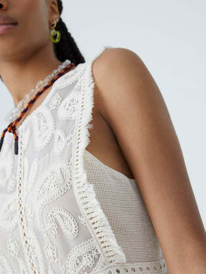 Beatrice B Paisley crochet Dress - White | Garmentory Beatrice B Paisley crochet Dress - White | Garmentory