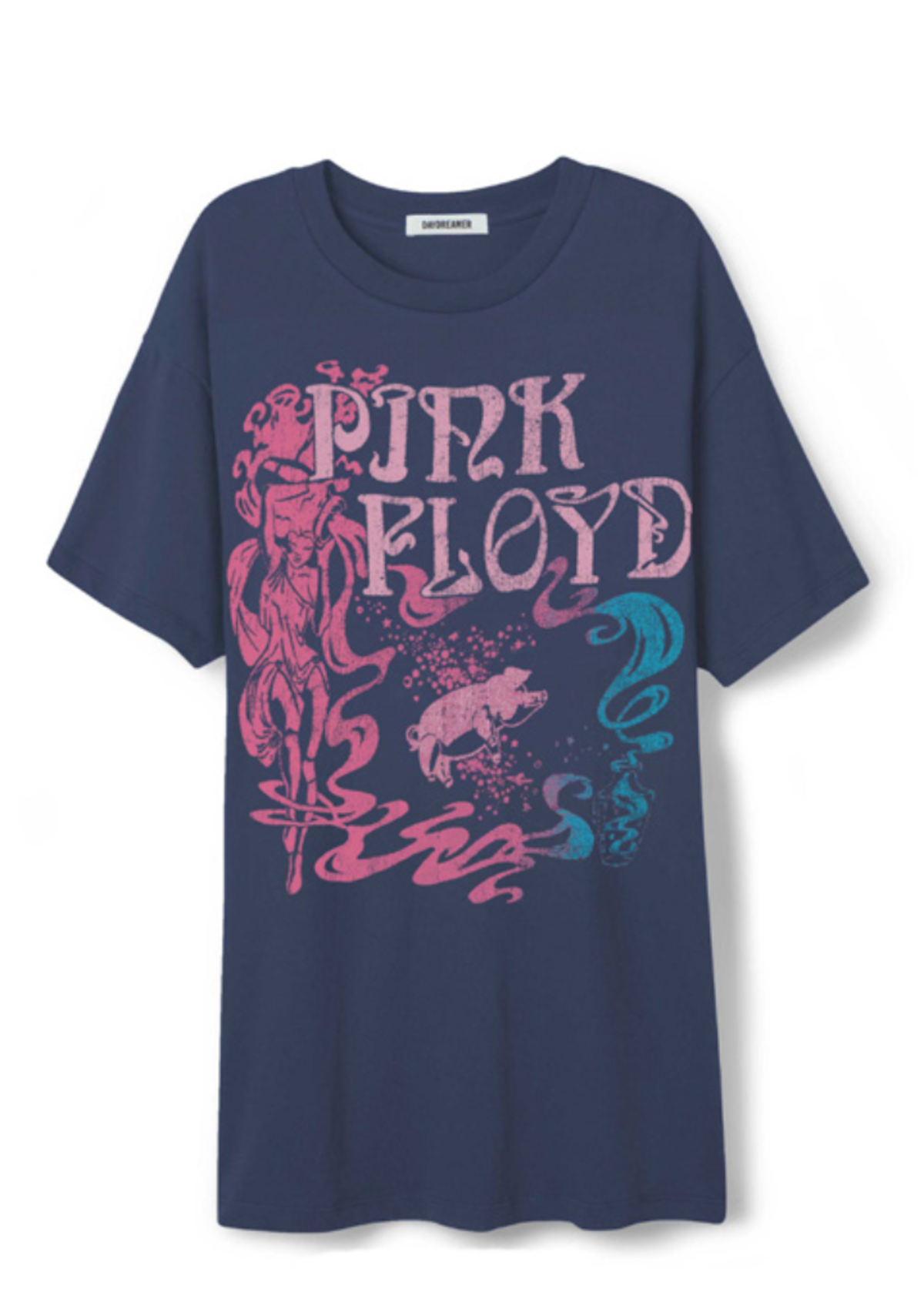 pink floyd t shirt dress Urban Outfitters + Day Pink Floyd Washed T-Shirt Dress