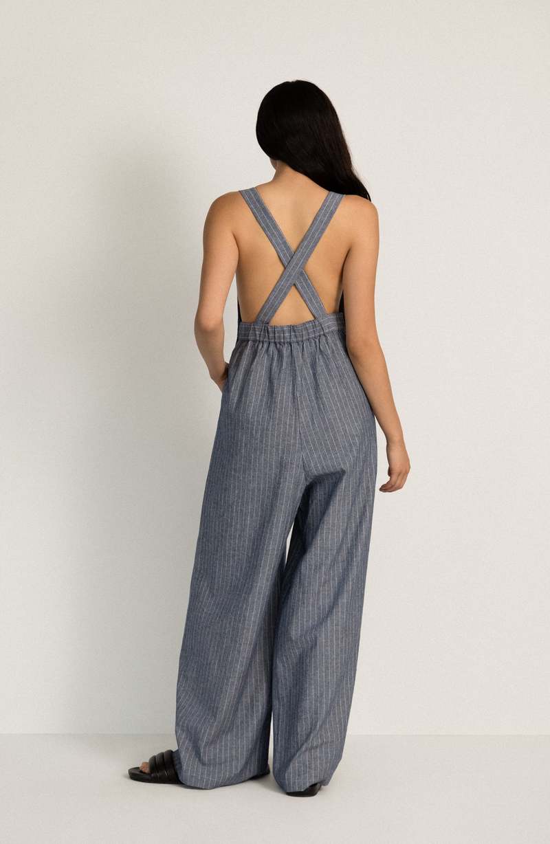 Neranese Elia Overall - Indigo Stripe