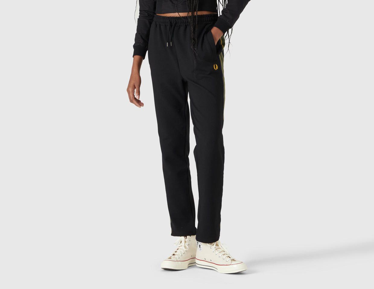 Fred Perry Striped Tape Track Pant Black Garmentory