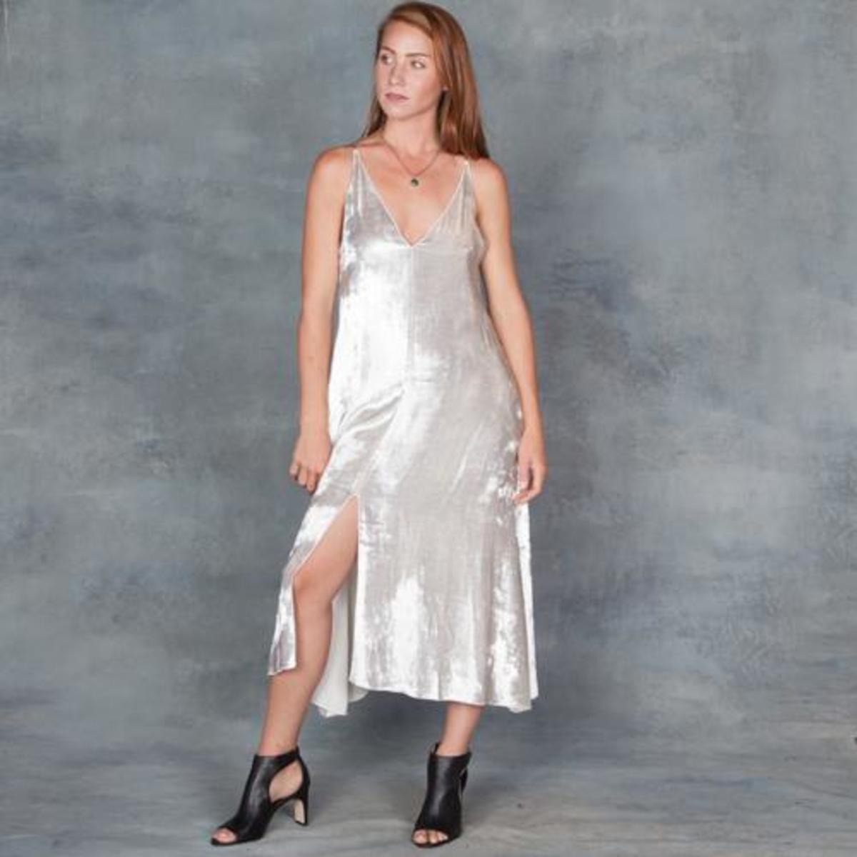 Giada Forte My Silk Velvet Slip Dress - Image 5 of 6