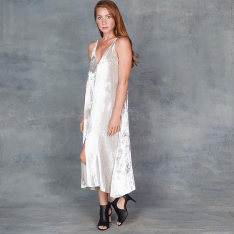 Giada Forte My Silk Velvet Slip Dress
