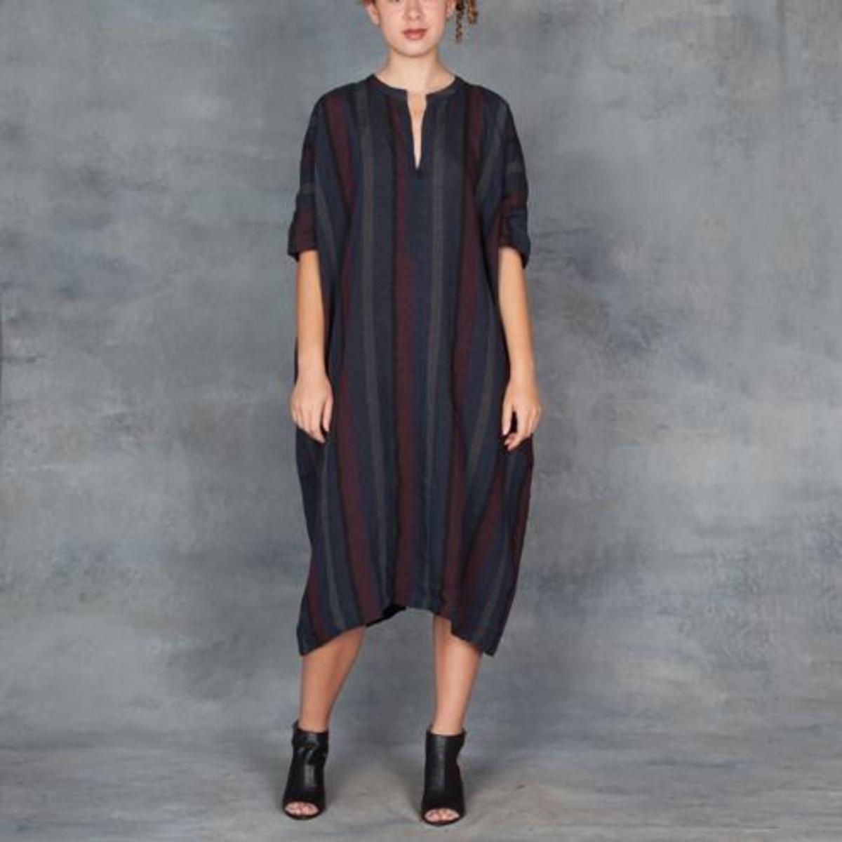 Humanoid Sef Stripe Linen Tunic Dress
