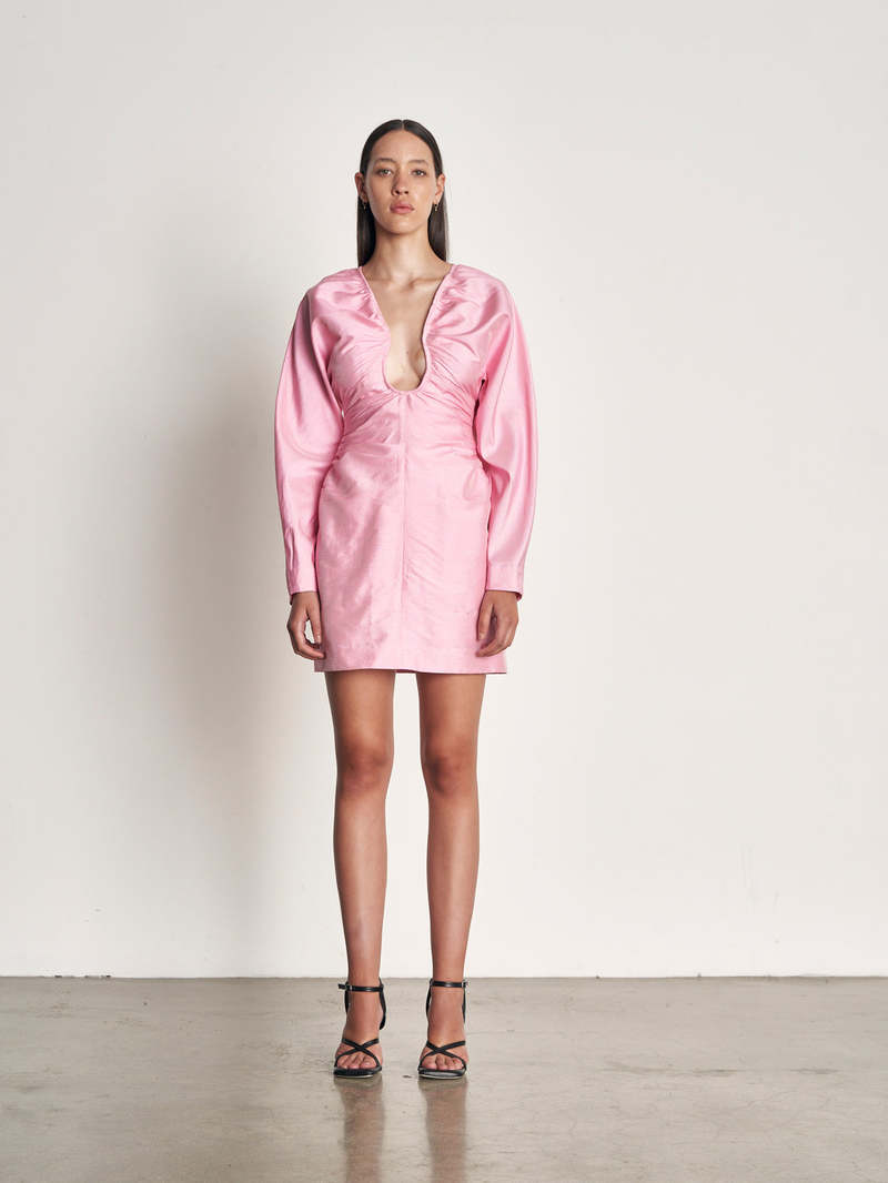 wynn hamlyn pink dress Wynn Hamlyn Zoe Mini Dress - Baby Pink