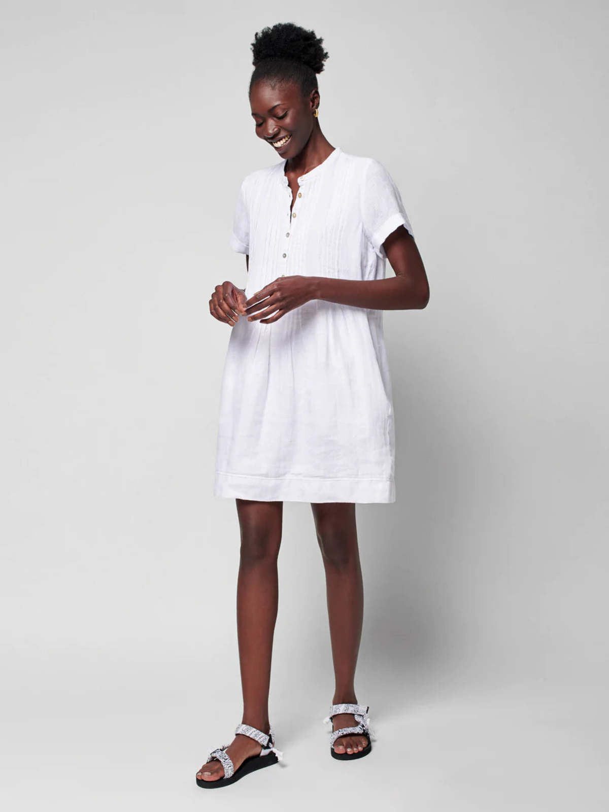 Faherty Gemina Dress - White | Garmentory Faherty Gemina Dress - White | Garmentory