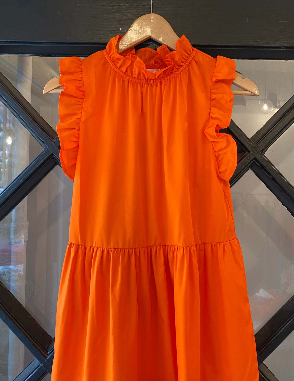 Felicite Cotton Ruffle Collar Midi Dress - Image 3 of 4