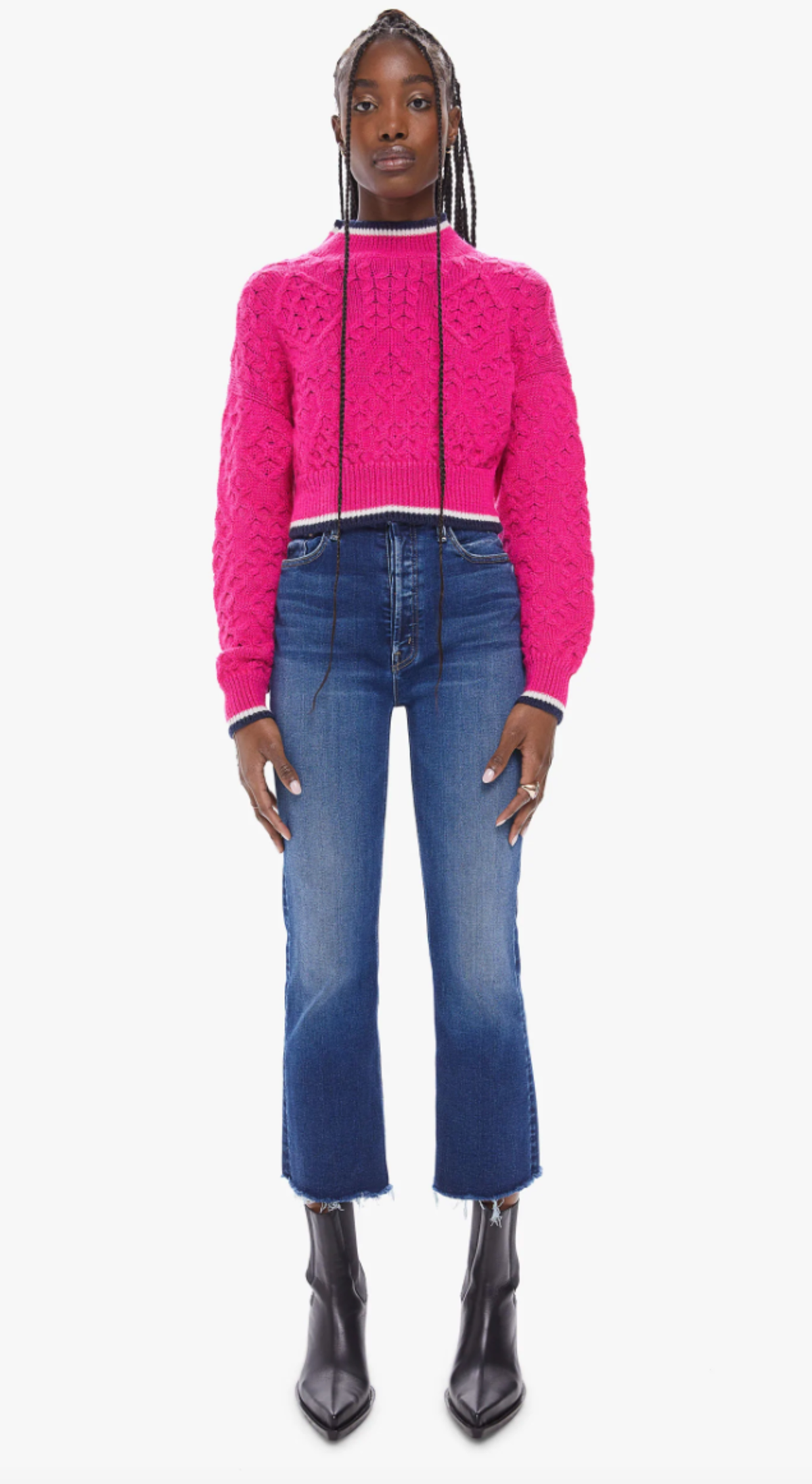 mother トップス Mother Denim The Mock Jumper Crop - Bright Someday | Garmentory