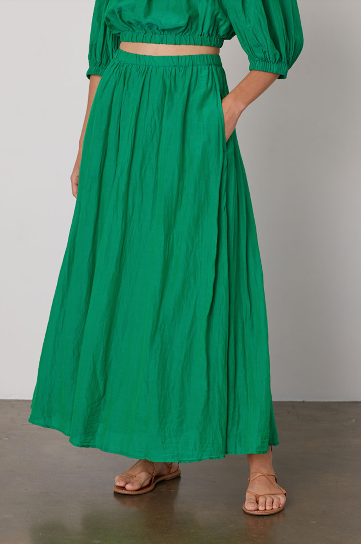 Velvet Mariela Maxi Skirt - Emerald | Garmentory Velvet Mariela Maxi Skirt - Emerald | Garmentory