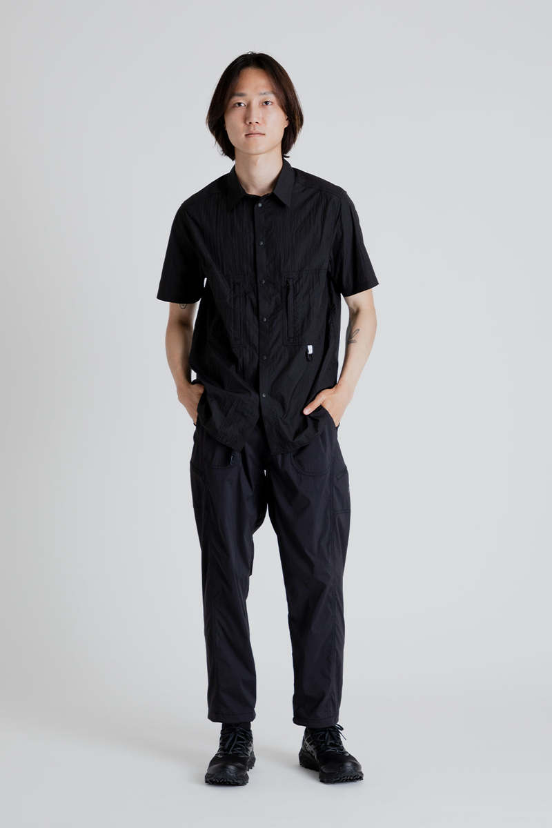 【CAYL】nylon short sleeve hiker shirts / black CAYL - NYLON SHORT SLEEVE HIKER SHIRTS | HBX - Globally