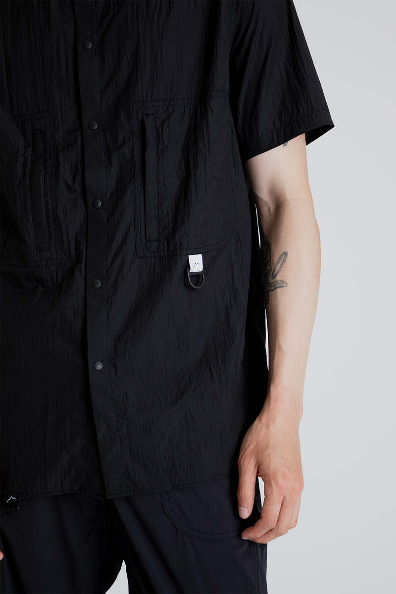 【CAYL】nylon short sleeve hiker shirts / black CAYL Nylon Shortsleeve Hiker Shirt - Black | Garmentory