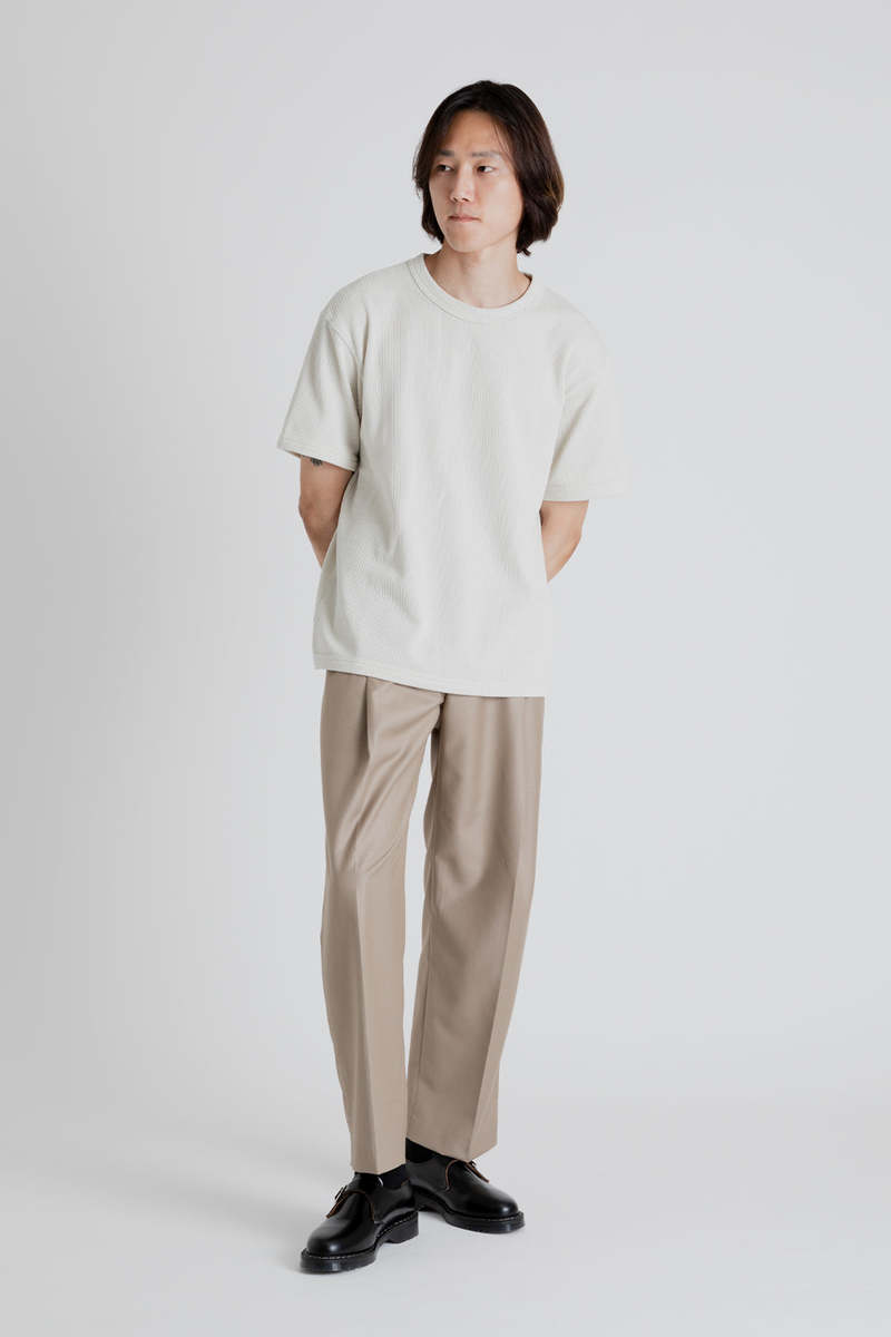 FRIZMWORKS OG One Tuck Wide Slack Pants - Beige | Garmentory