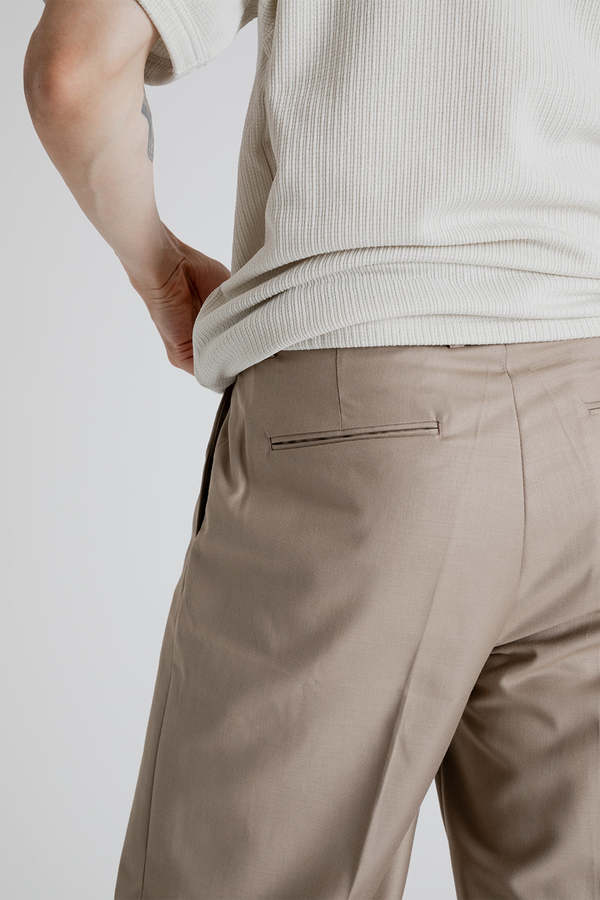 【DISCERNMENT】Find one tuck slacks FRIZMWORKS OG One Tuck Wide Slack Pants - Beige | Garmentory