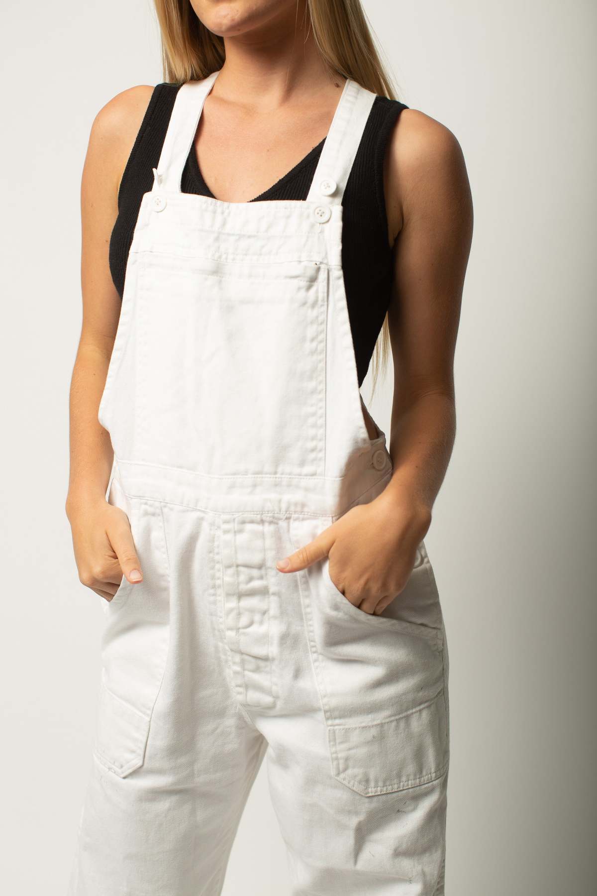 White Denim Overall main image 0