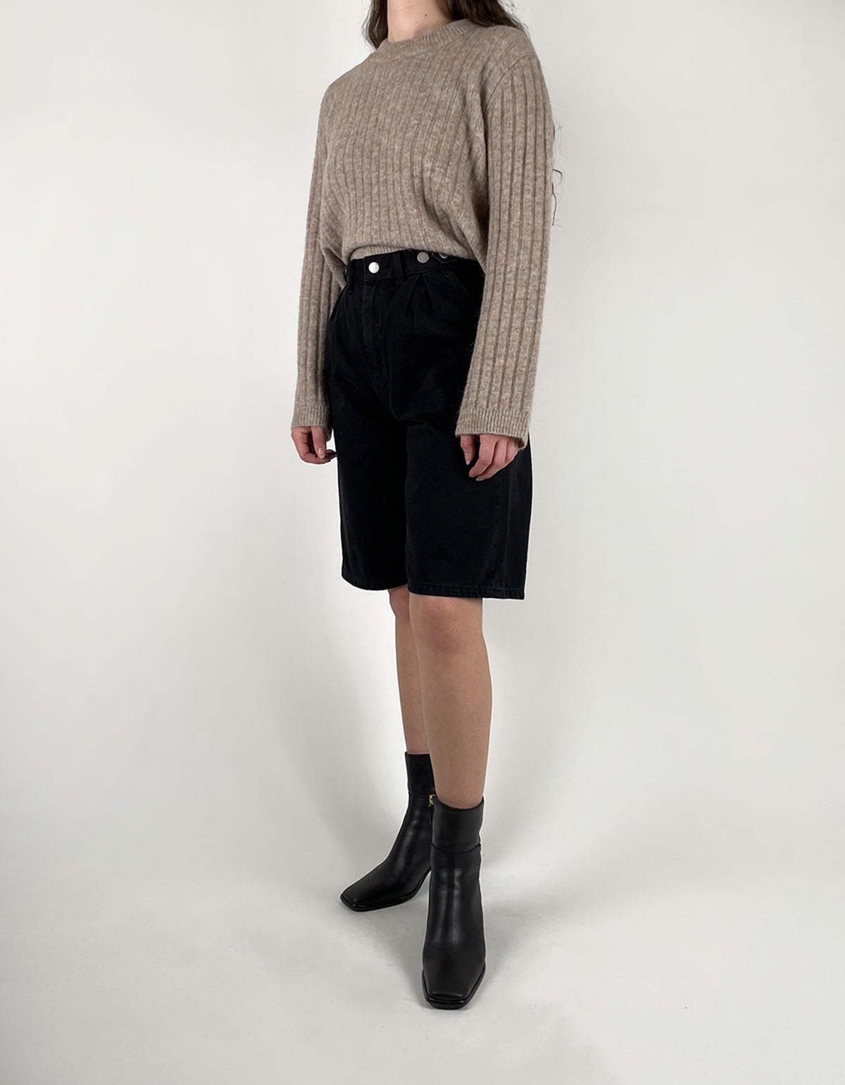 Dr. Denim Kaia Shorts - Washed Black - Image 3 of 4