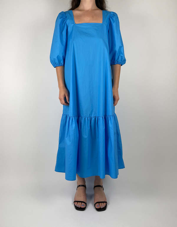 dresses malibu blue Faherty Women's Topsail Denim Malibu Dress, Large, Breakwater Stripe