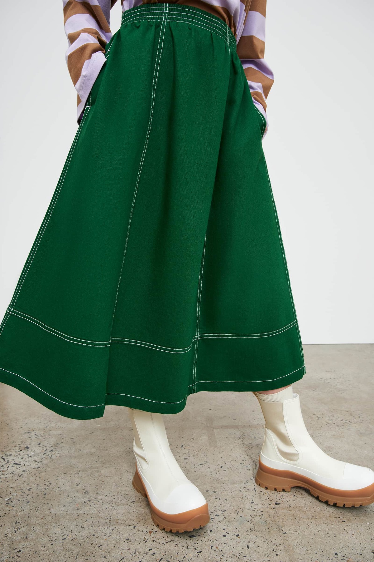 Triangle Front Stitch Skirt