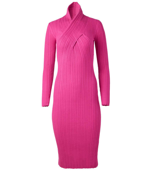 maxi long sleeve knit dress HADLEY CHOC SLEEVED MAXI DRESS main image 0