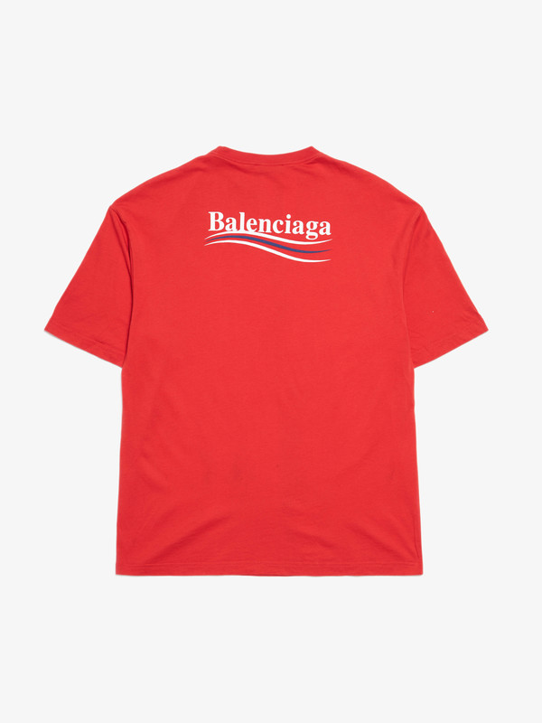 Balenciaga Logo Printed T-shirt - Red | Garmentory