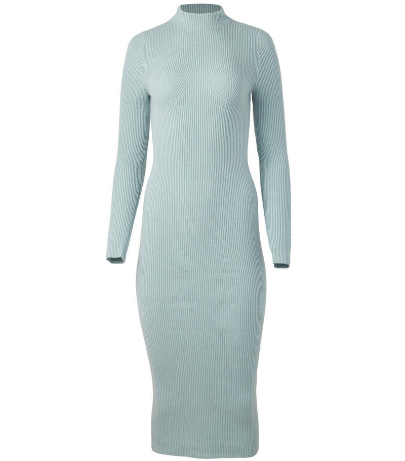 Arch4 Sandy Cashmere Knit Dress - Smoked Green | Garmentory