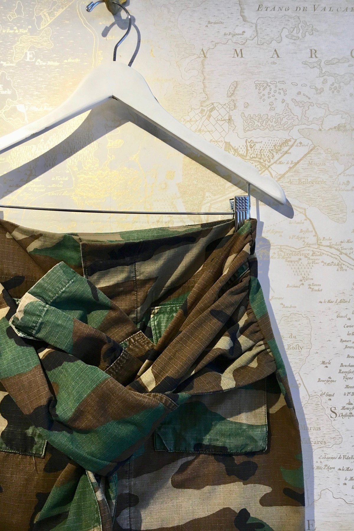 Harvey Faircloth Camo Print Mini Tie Skirt - Image 2 of 4