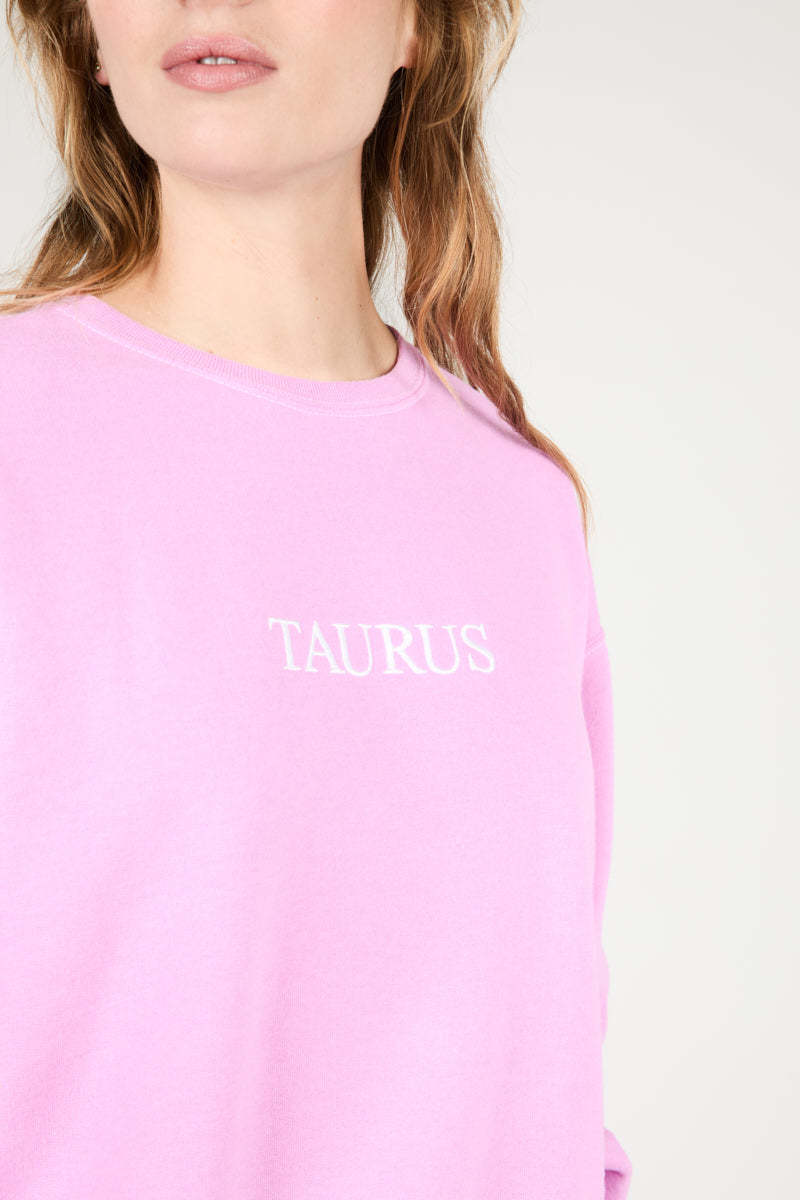 "INTENTIONALLY __________." TAURUS ZODIAC PULLOVER - Multi