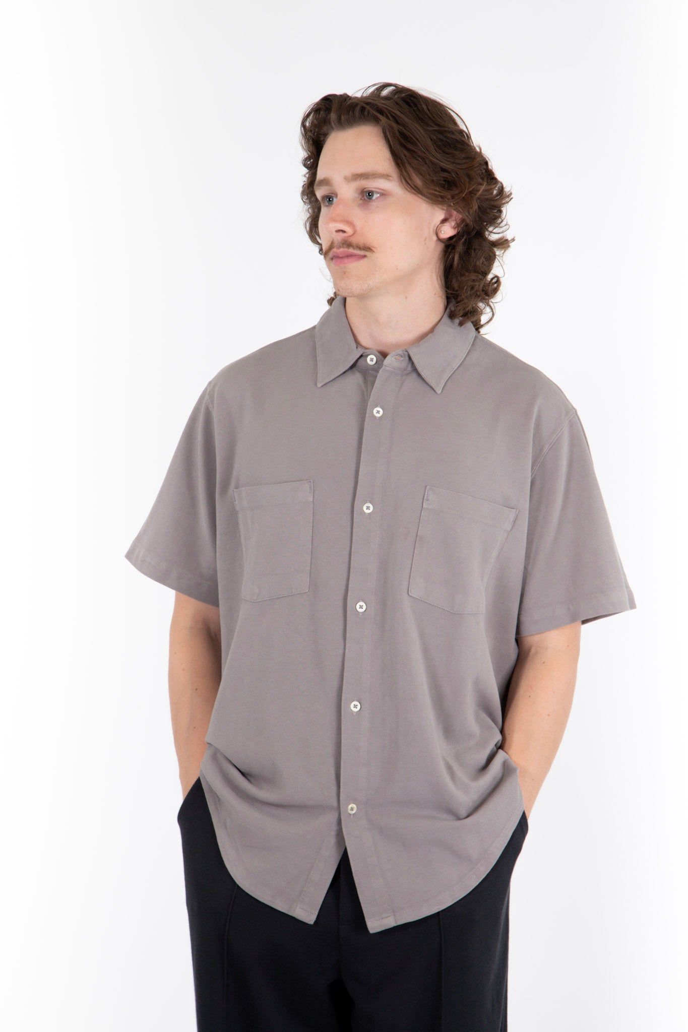 【GROVE】 KADE PIQUE SHIRT / 追跡付 GROVE ♥ KADE PIQUE SHIRT /追跡付 (GROVE/ブラウス・シャツ