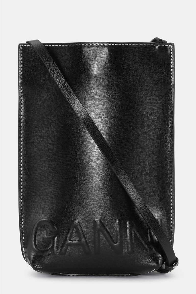 Ganni Banner Mini Crossbody Bag - Black | Garmentory