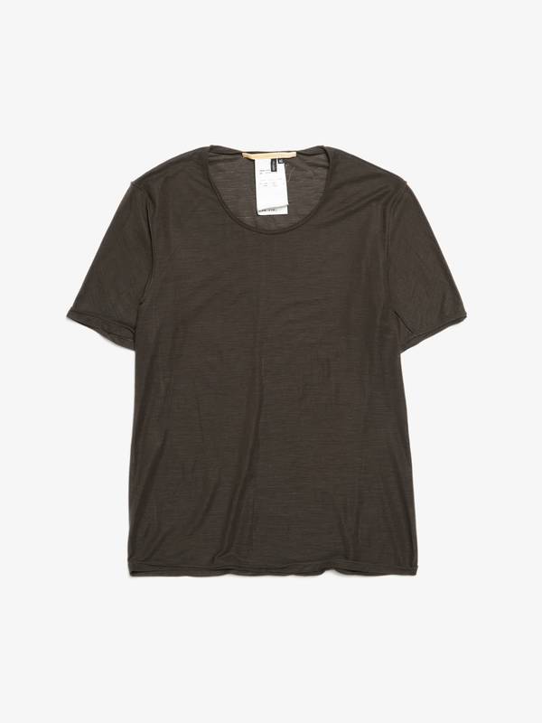Carol Christian Poell Ramie T-Shirt - Khaki Gray | Garmentory
