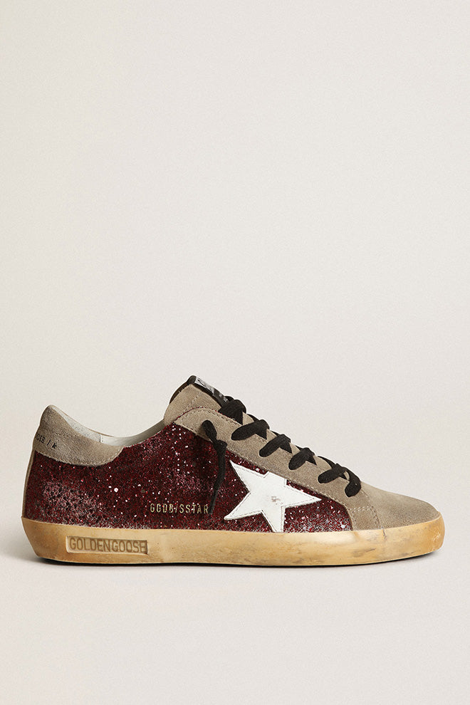 Golden Goose Super Star Sneakers with Suede Toe - Bordeaux
