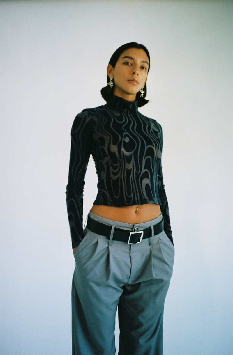 ECKHAUS LATTA Shrunk Turtleneck - Wave ECKHAUS LATTA Shrunk Turtleneck - Wave
