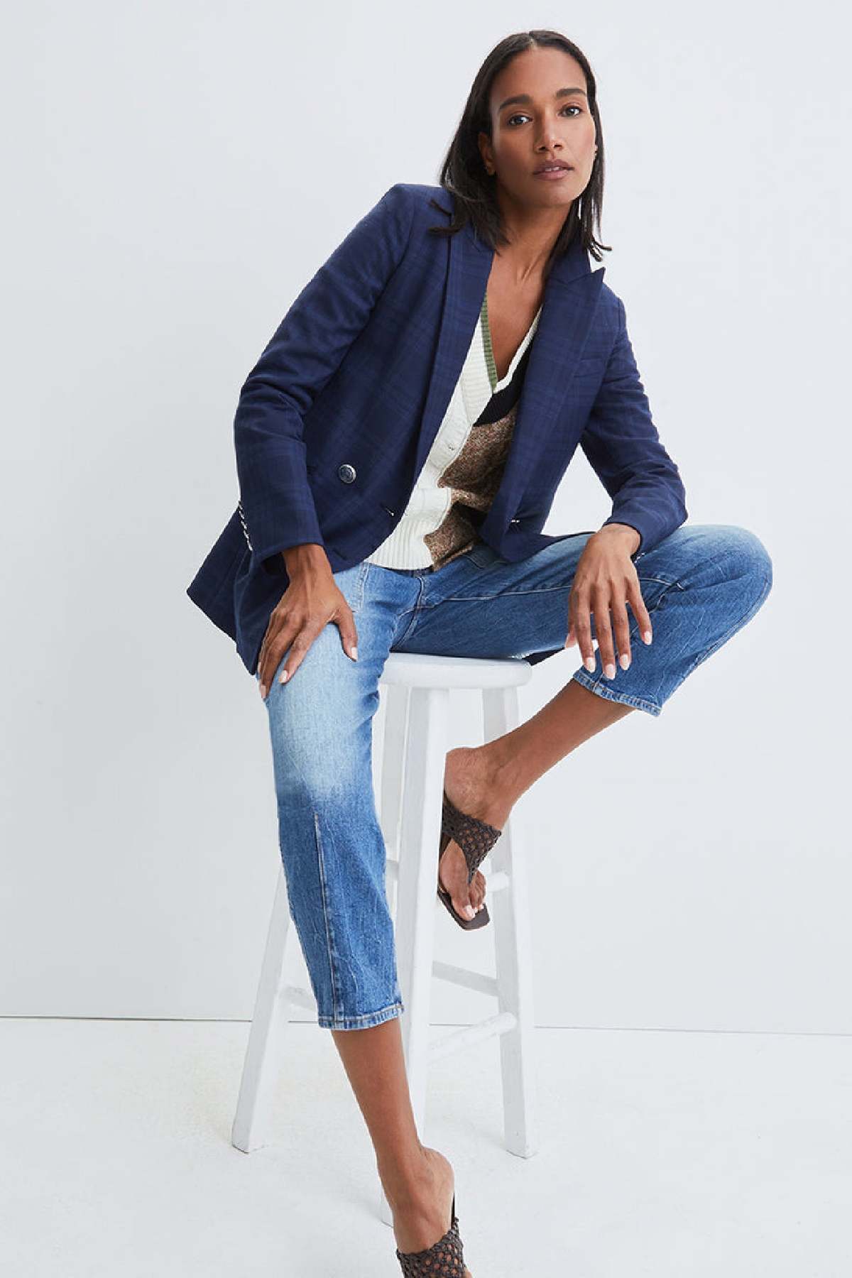 Veronica Beard Oria Dickey Jacket Blue/Navy Garmentory