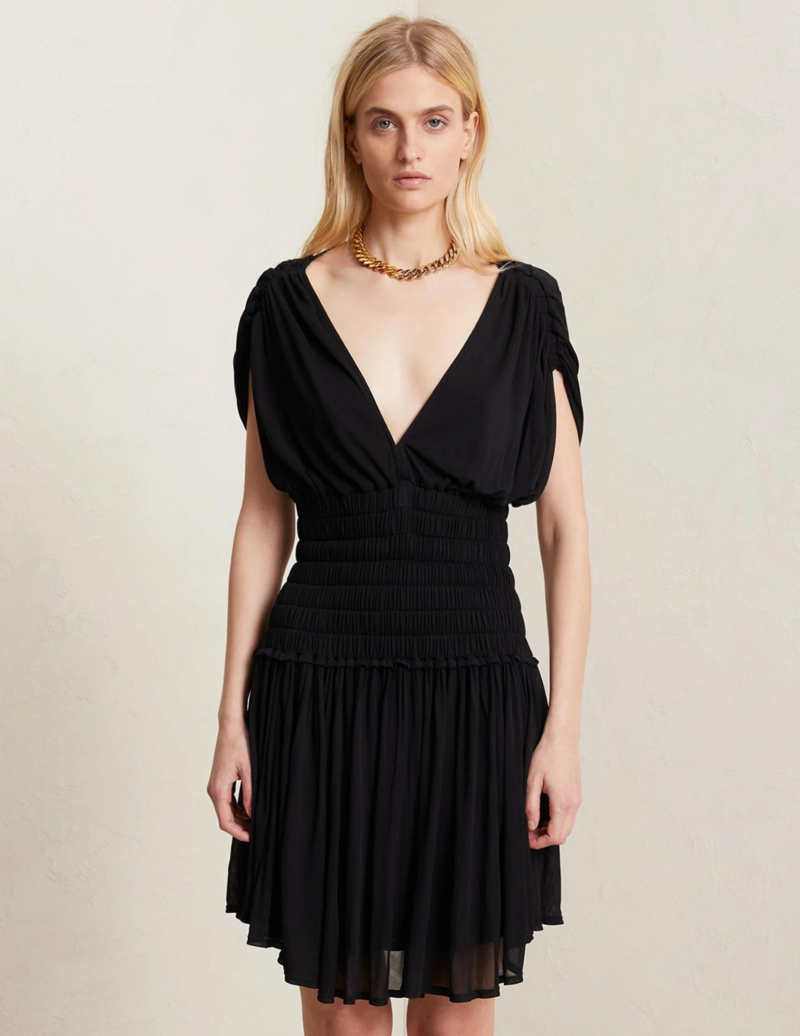 Luna pleats mini dress andmary black 正規品 ANDMARY】Luna pleats mini dress