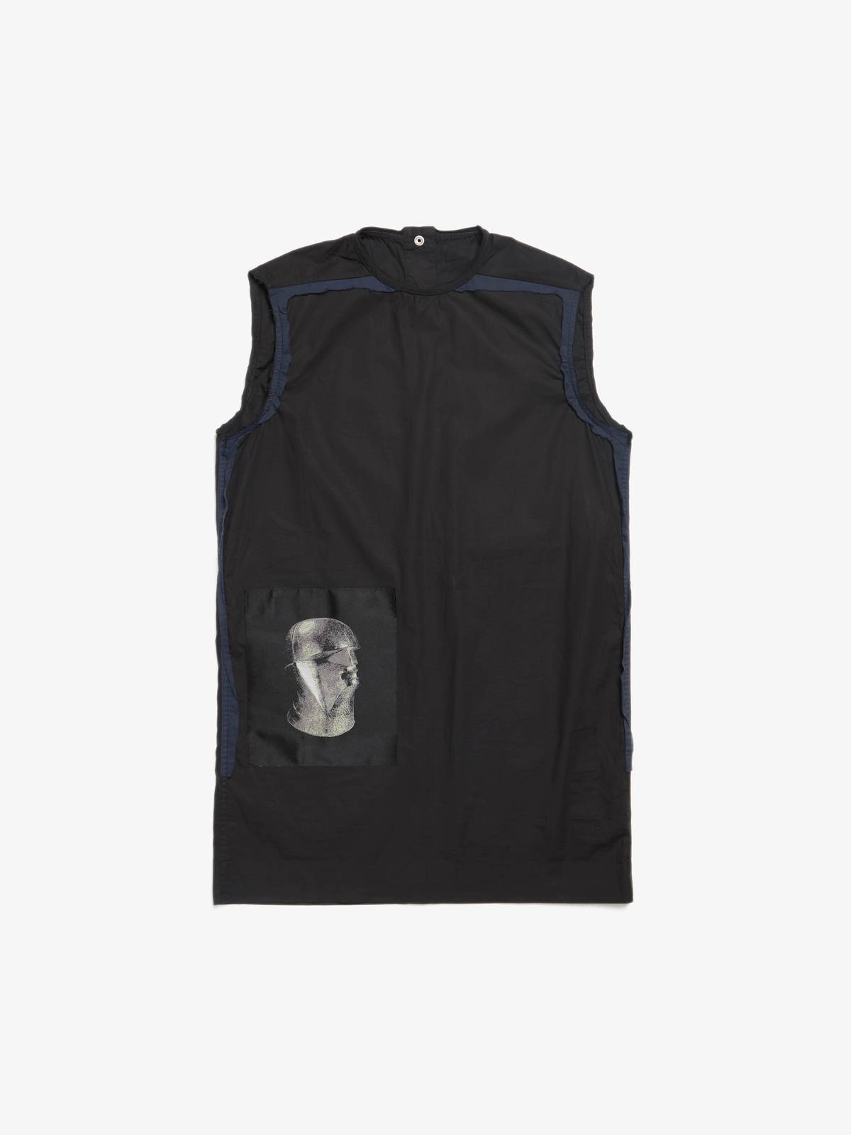 ボトムスその他 Rick Owens Cropped Wool Blend Cotton Vest Rick-Owens-Drkshdw-M-Blue-And-