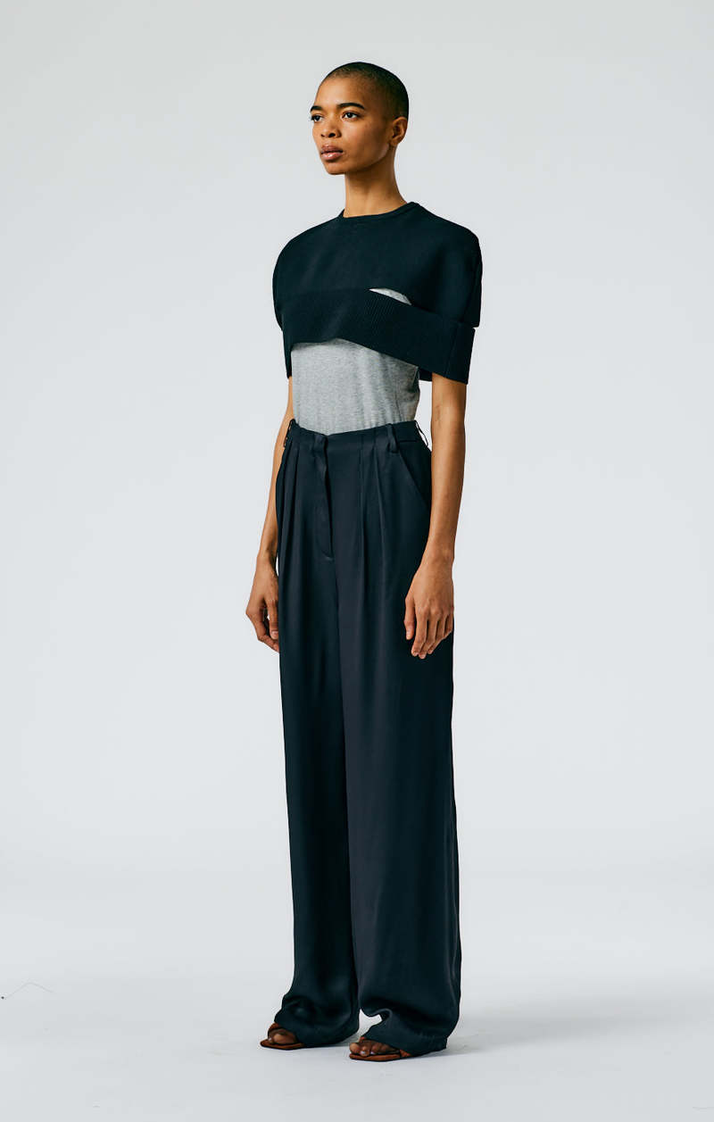 Tibi Sculpted Sweater - Cutout Cape