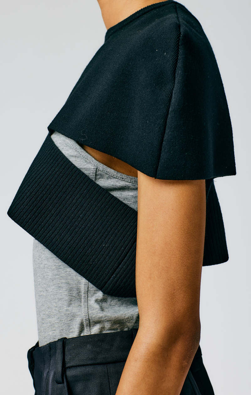 Tibi Sculpted Sweater - Cutout Cape