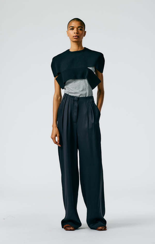 Tibi Sculpted Sweater - Cutout Cape